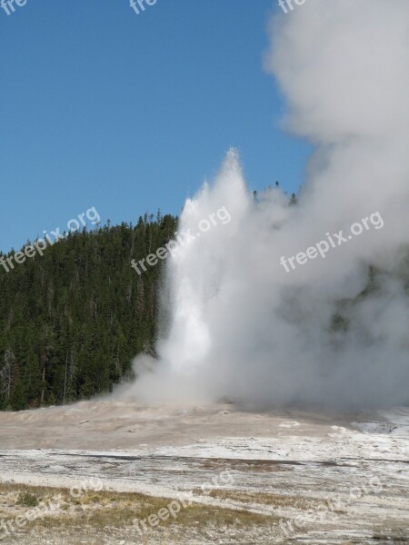 Yellowstone Geyser Park Nature Hot