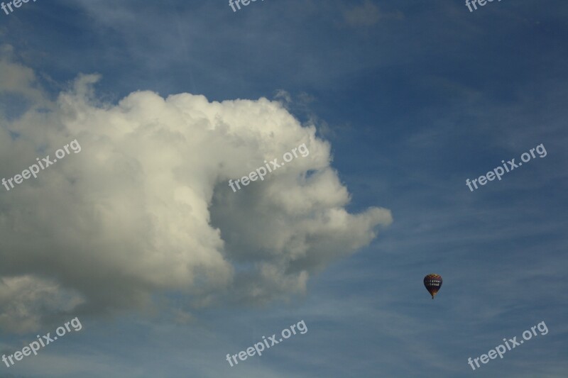 Blue Sky Heaven Cloud Air Hot Air Balloon