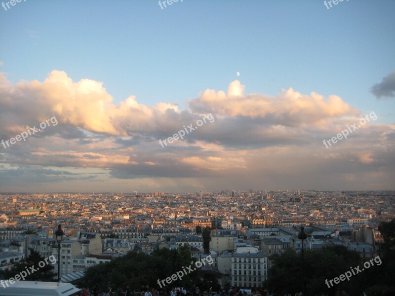 Paris Montmartre Panorama Free Photos