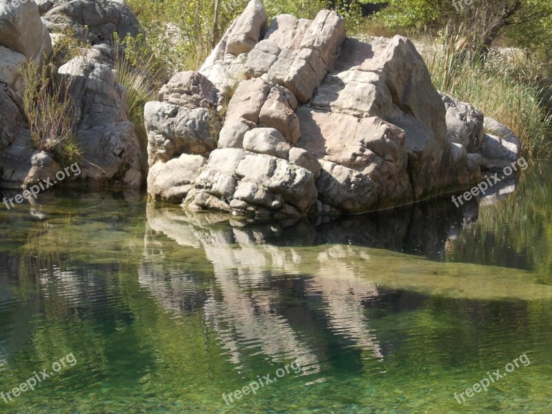 River Reservoir Nature Water Rocks