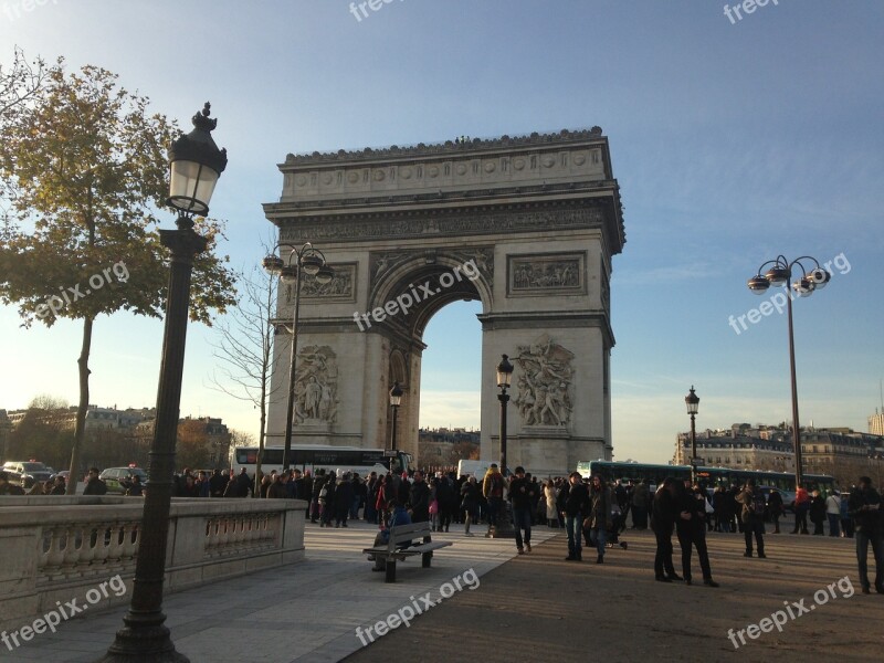 Arc De Triomphe 凱 旋 門 Paris France Free Photos