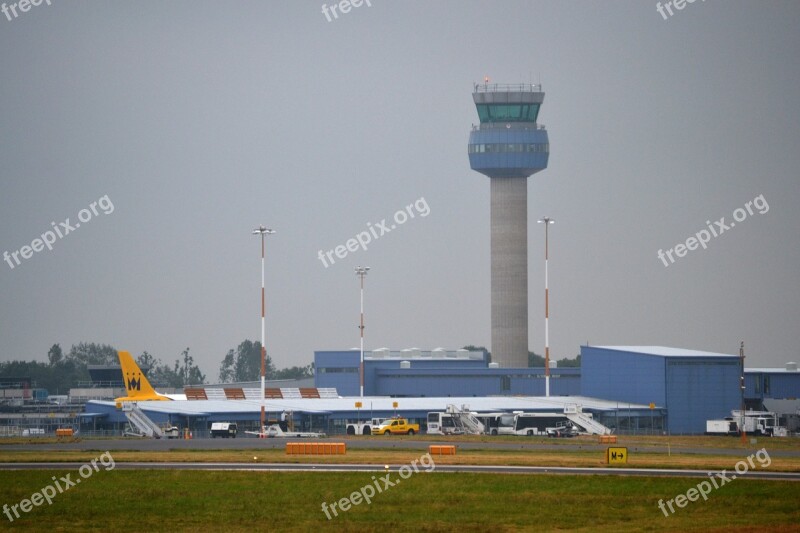 Airport Tower Control Airplane Travel