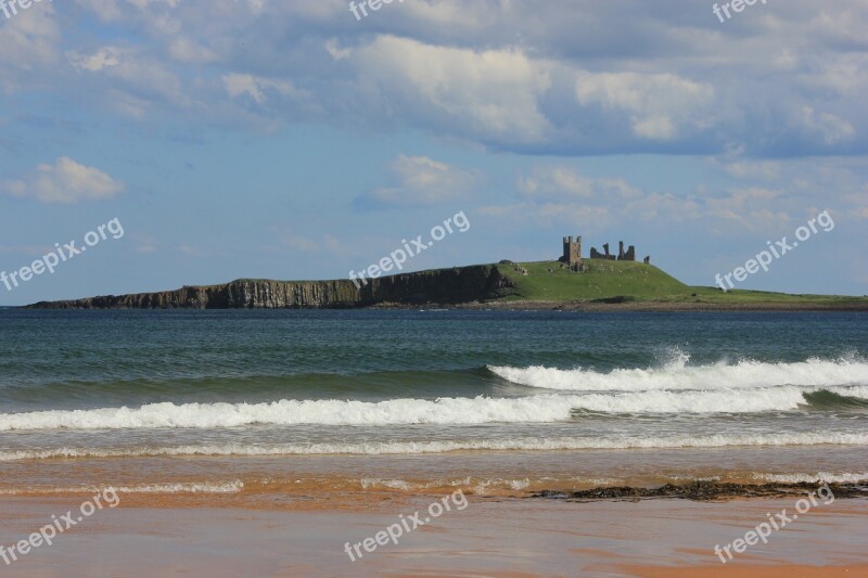 Dunstanburgh Castle Northumberland Castle Coast Ruin