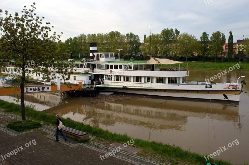 Mannheim Neckar Ship Free Photos