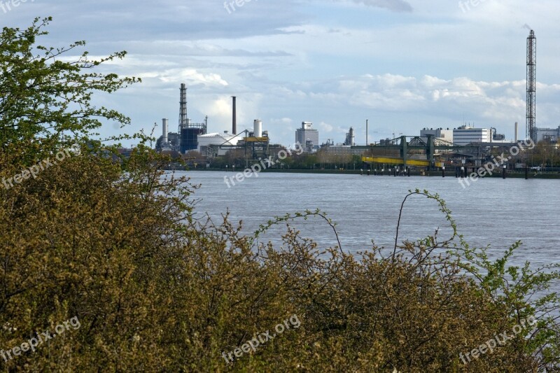 Rhine Ludwigshafen Industrial Plant Free Photos