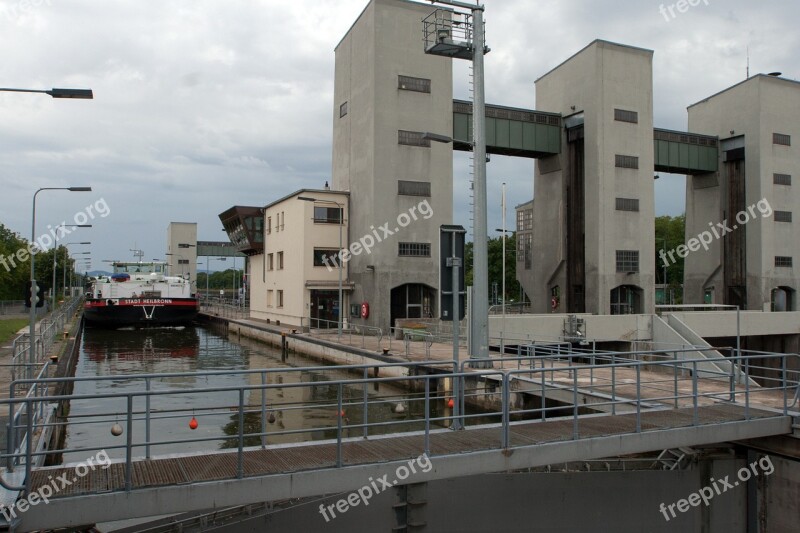 Mannheim Neckar Lock Free Photos