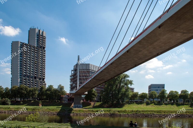 Mannheim Bridge Suspension Bridge Free Photos