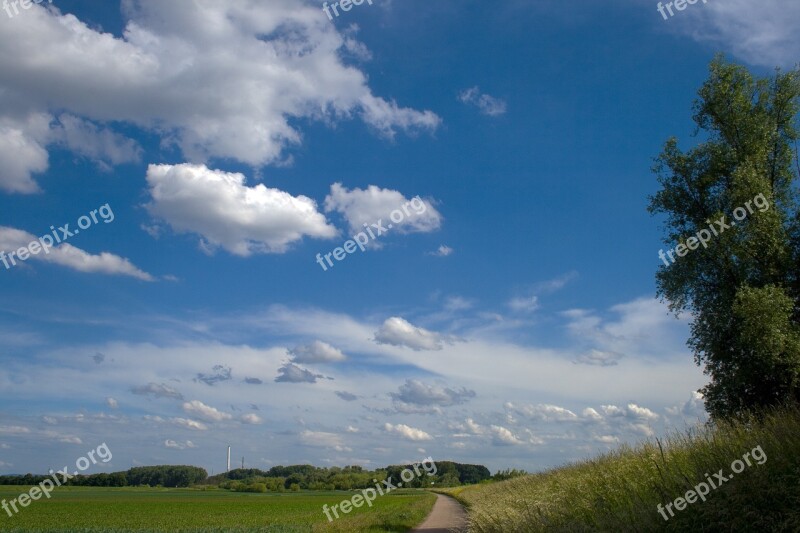 Clouds Meadow Field Summer Sky Free Photos