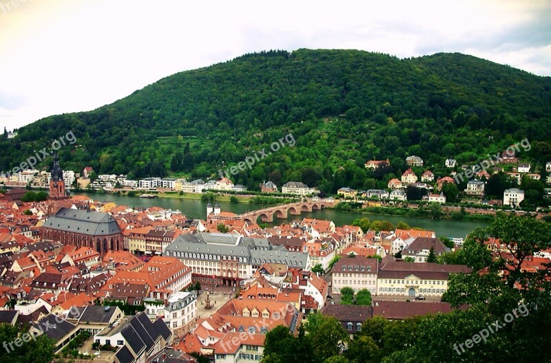 Heidelberg Old Bridge Neckar Bridge Historically