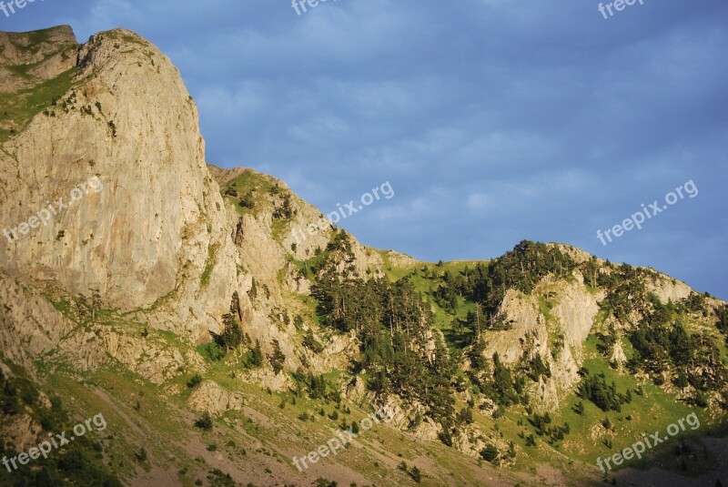 Mountain Pyrenees Jaca Landscape Nature