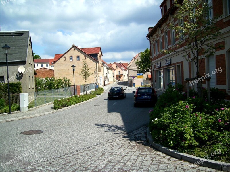 Road Asphalt Road Houses Façades Building