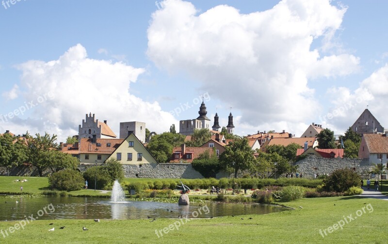 Visby Almedalen Valley Gotland Free Photos