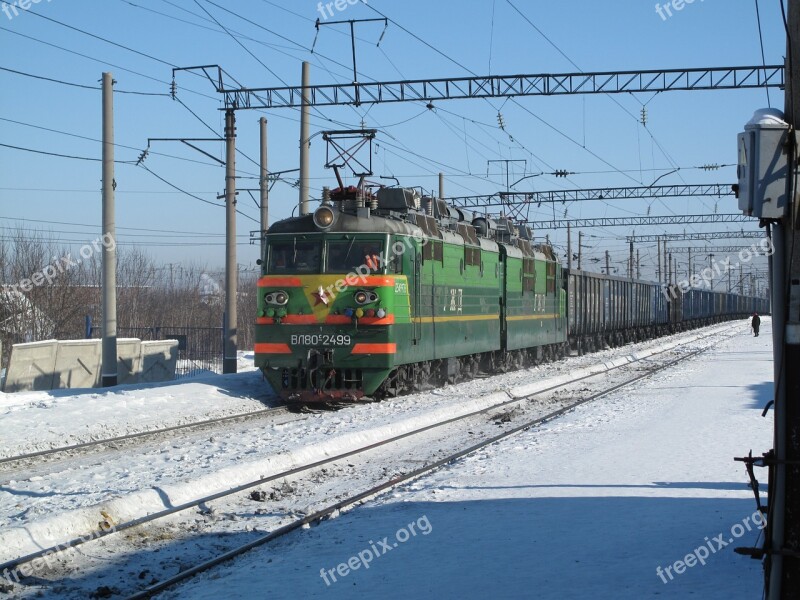 Train Trans-siberian Railway Russia Siberia Winter