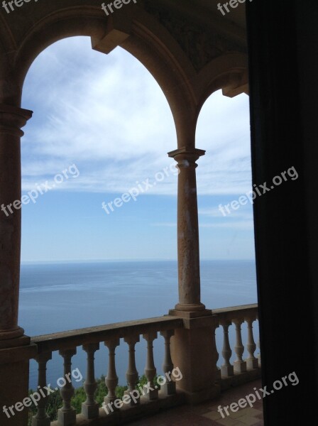 Sea View Balcony Mallorca Free Photos