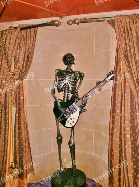 Statue Guitar Player Metal Decoration Sheet Metal Figure