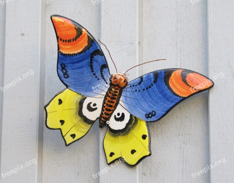 Butterfly Ceramic Glazed Terrace Decoration Spain