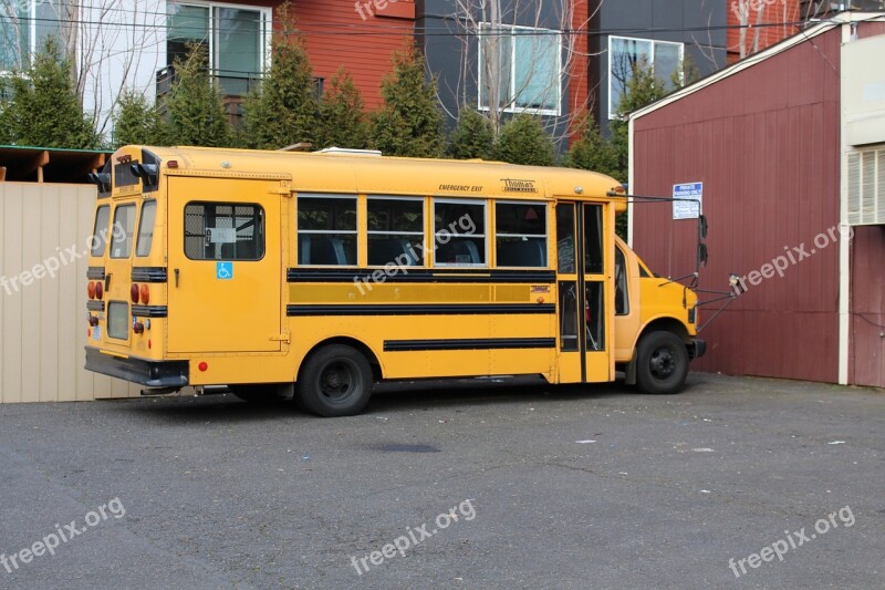 School Bus Yellow Vehicle Free Photos