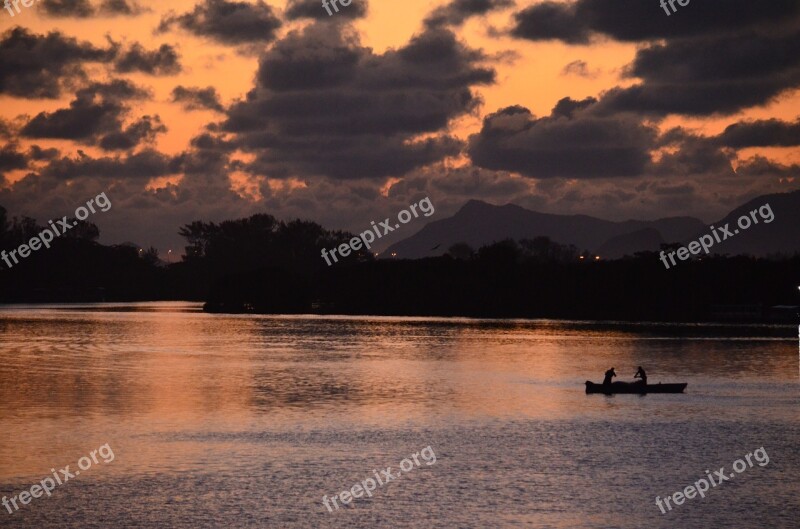 Dusk Sunset Rio De Janeiro Twilight Eventide