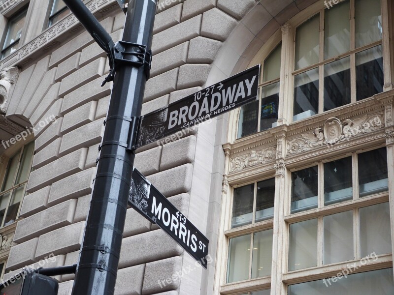 Broadway Street Sign New York City Manhattan Ny