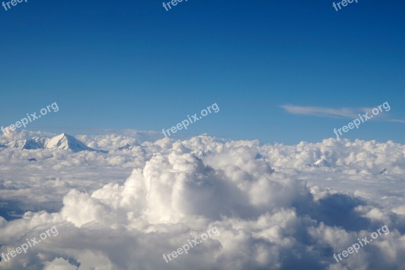 Himalaya Bird-eye View Landscape Travel Tibet