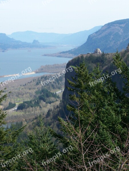 Columbia Gorge River Gorge Scenic Free Photos