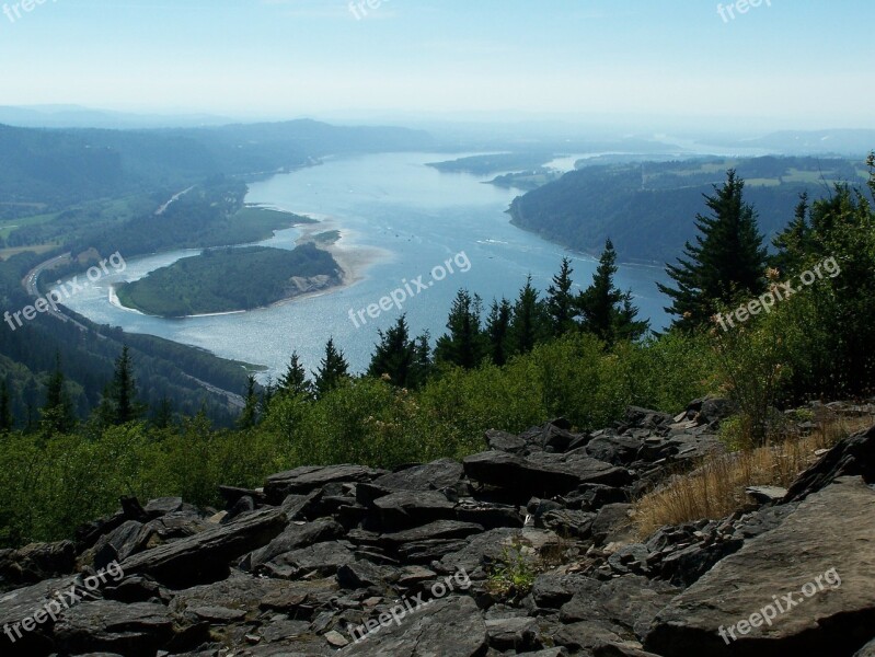 River Columbia Gorge Gorge Scenic Free Photos