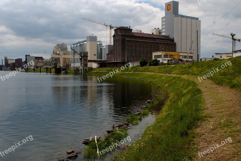 Mannheim Old Rhine Bank Industry Free Photos