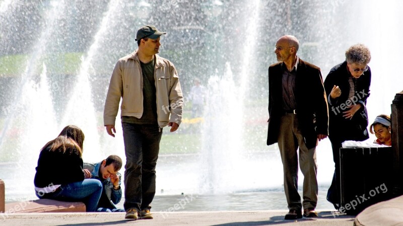 Fountain Human Water Games Free Photos