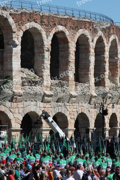 Italy Verona Arena Monument Roman Theatre