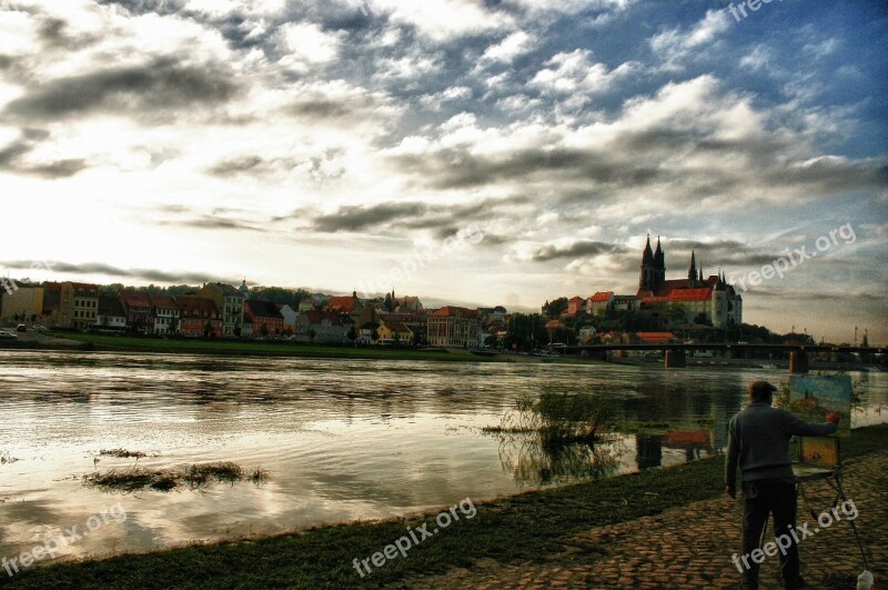 Meissen Landscape Painter Elbe In Meißen Free Photos