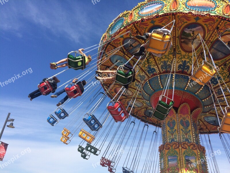 Carousel Swings Amusement Fun Park