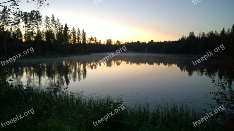 Lake Calm Reflection Evening Tranquil