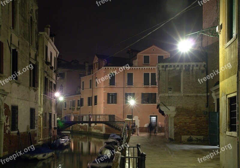 Venice Minor Venice Veneto Nocturne Bridge