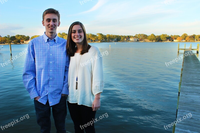 Siblings Brother Sister Dock Pier