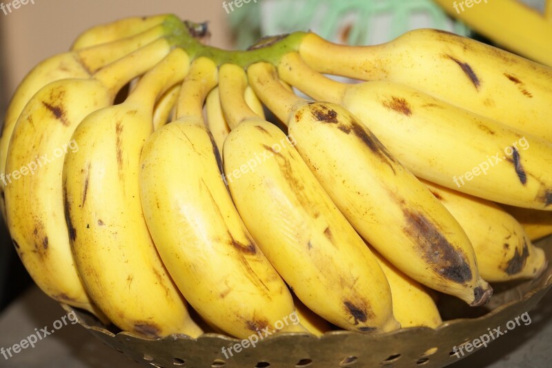 Bananas Fruit Ripe Ready To Eat Free Photos