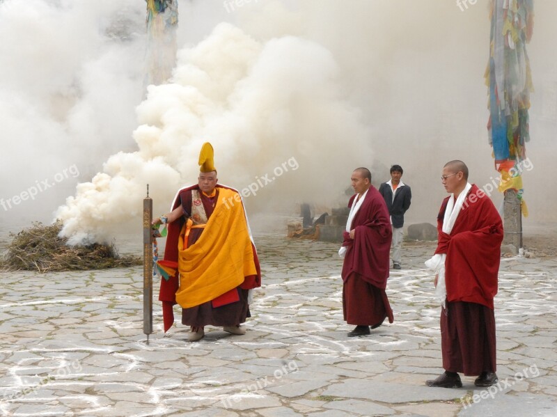 Tibet Samye Monastery Buddhism Free Photos