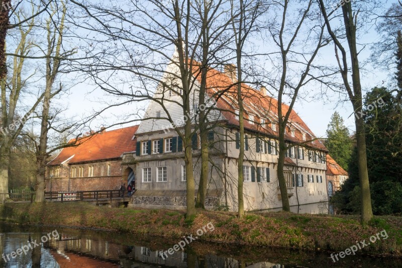 Castle Water Middle Ages Germany River