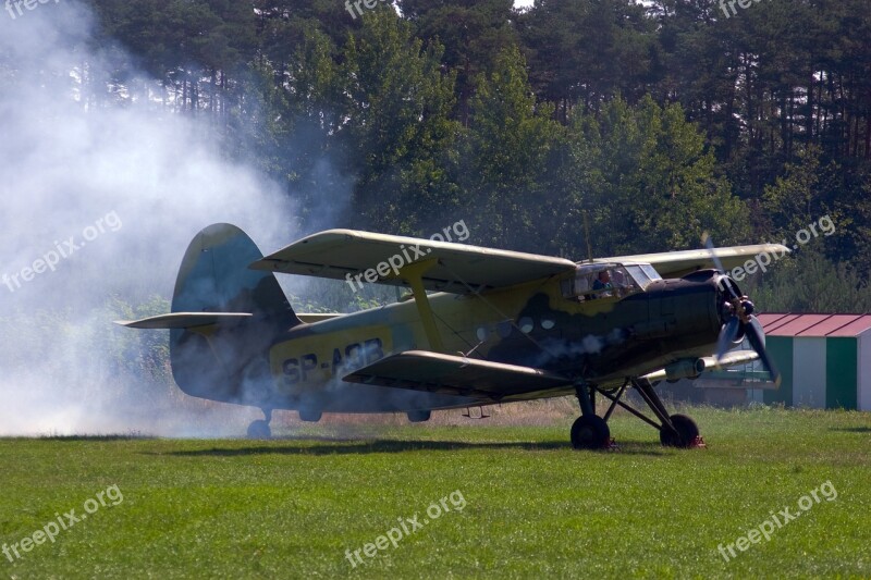 Aircraft Start Double Decker Propeller Take Off