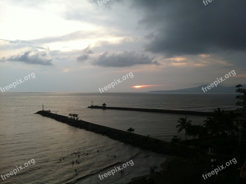 Puerto Vallarta Beach Horizon Sea Sky