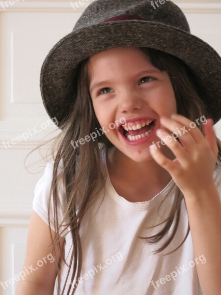 Girl Hat Laugh Sweet Of Course