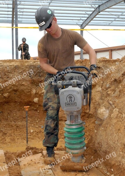 Construction Worker Labor Equipment Male