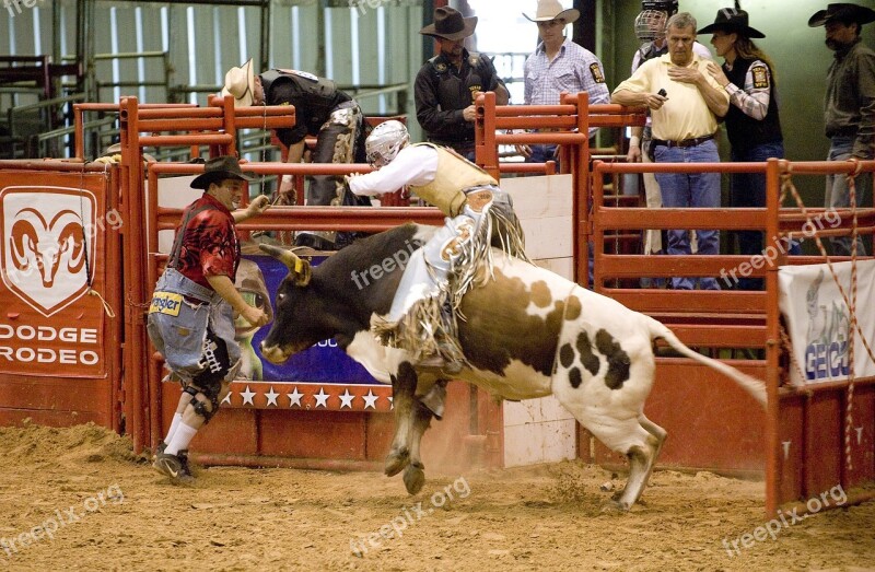 Rodeo Cowboy Bull Riding West