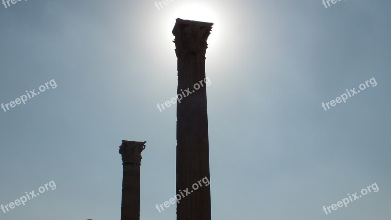 Backlight Only Colonnade Greek Greece