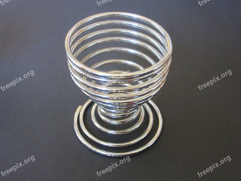 Egg Cups Wire Chrome Plated Gloss Metal