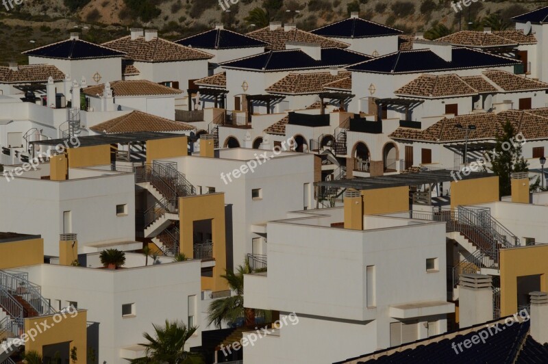 Spain Houses Roofs Tiles Buildings