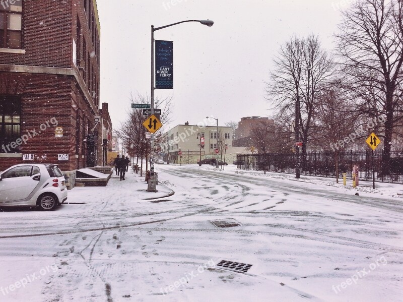 Junction Crossing Winter Street Road