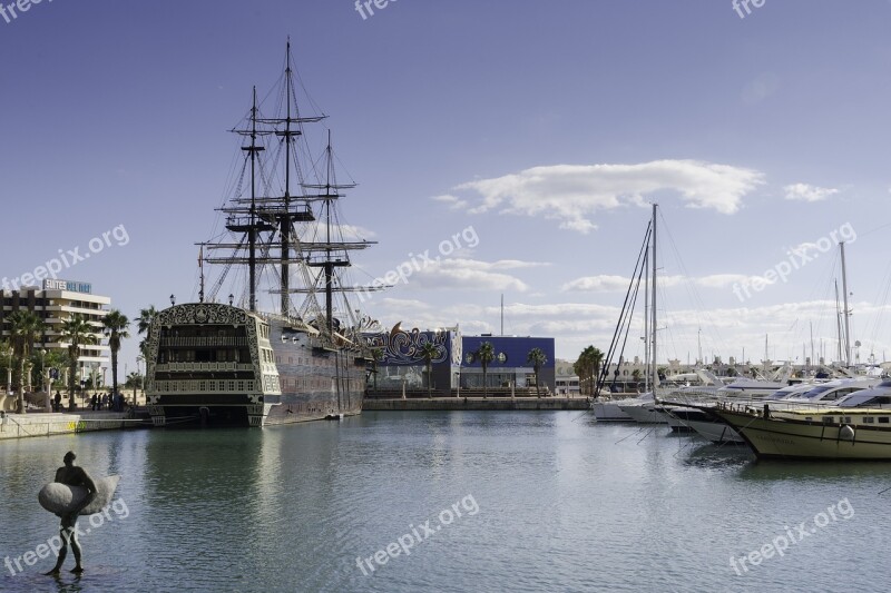 Alicante Port Ship Free Photos