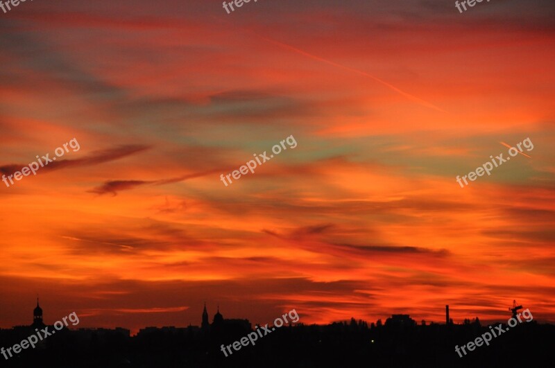 West The Sun Sky Clouds Free Photos