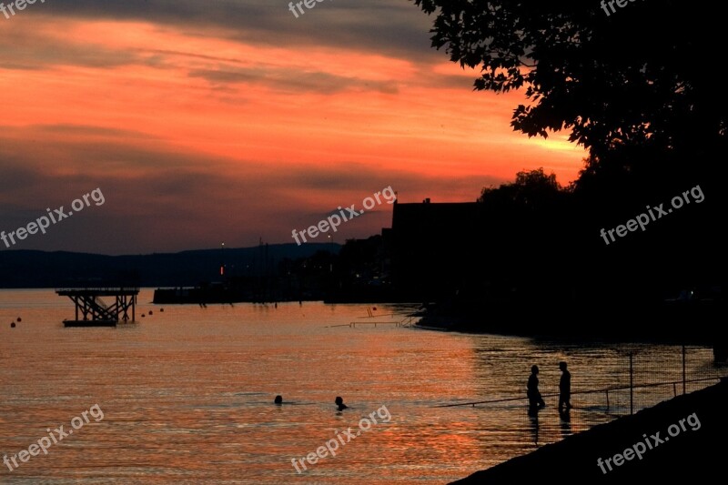 Sunset Evening Sun Warm Evening Sky