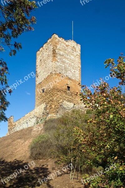 Castle Thuringia Germany Thuringian Forest Castle Ruins The Three Same